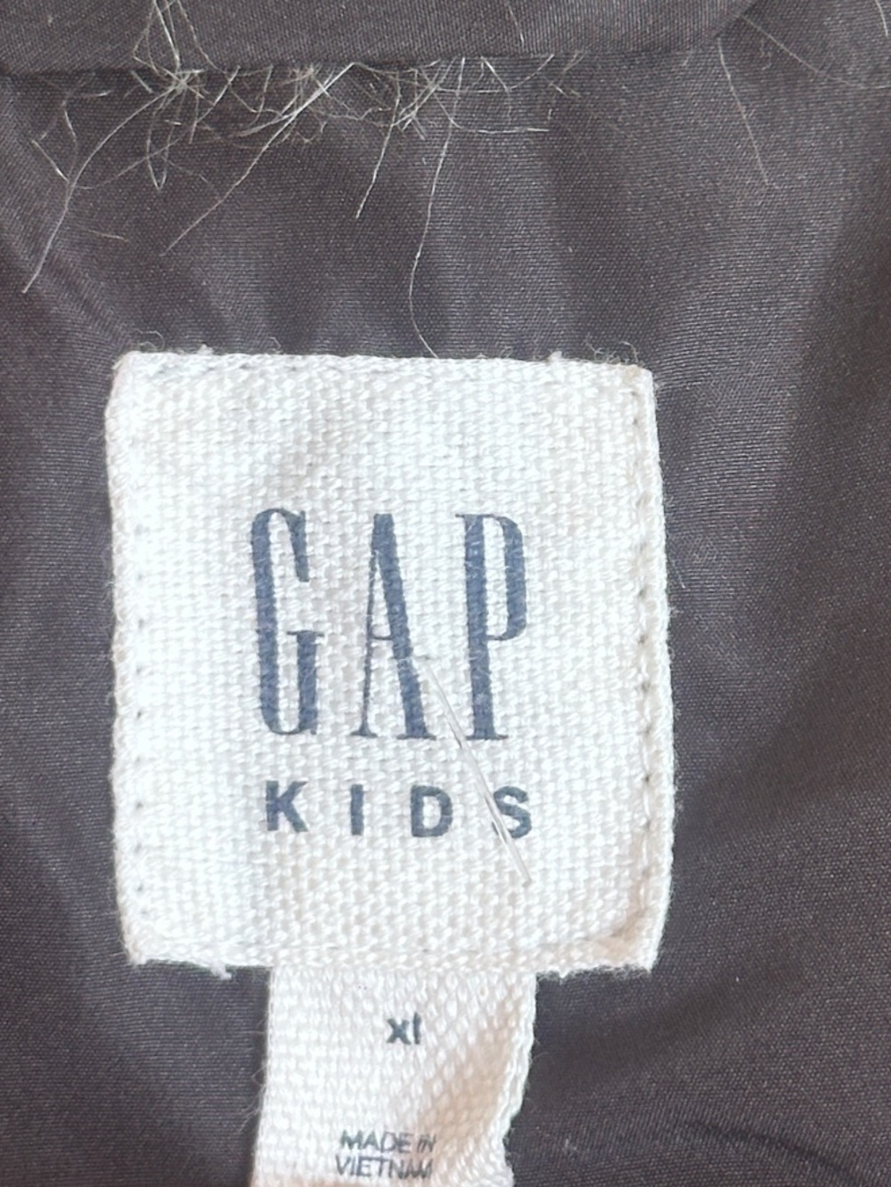 Gap Kids Faux Fur Vest Brown Gray Textured Open Front XL (12-13) - Picture 4 of 7